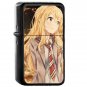 Miyazono Kaori - Oil Windproof Flip Top Black Lighters Briquet Encendedor 509