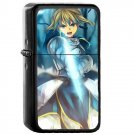 Saber Fate Stay Night - Oil Windproof Flip Top Black Lighters Briquet Encendedor 431