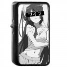 Senjougahara Hitagi - Oil Windproof Flip Top Black Lighters Briquet Encendedor 406