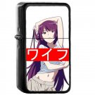 Senjougahara Hitagi Supreme - Oil Windproof Flip Top Black Lighters Briquet Encendedor 407