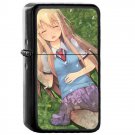 Shiina Mashiro - Oil Windproof Flip Top Black Lighters Briquet Encendedor 560