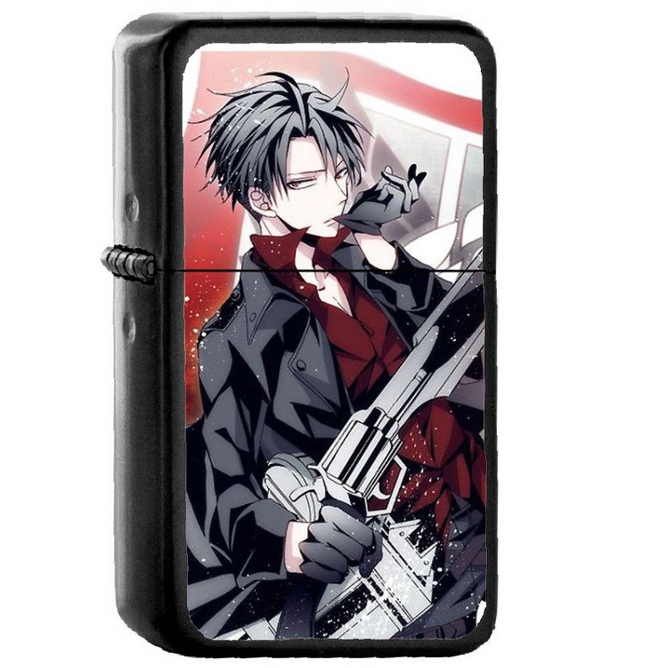 Shingeki no Kyojin - 	Oil Windproof Flip Top Black Lighters Briquet Encendedor 223
