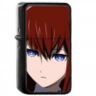Steins Gate Makise Kurisu - 	Oil Windproof Flip Top Black Lighters Briquet Encendedor 241
