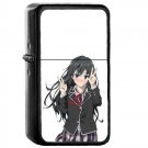 Yukinoshita Yukino Oregairu - Oil Windproof Flip Top Black Lighters Briquet Encendedor 583