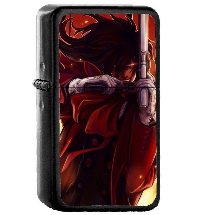 Alucard Hellsing - Oil Windproof Flip Top Black Lighters Briquet Encendedor 434