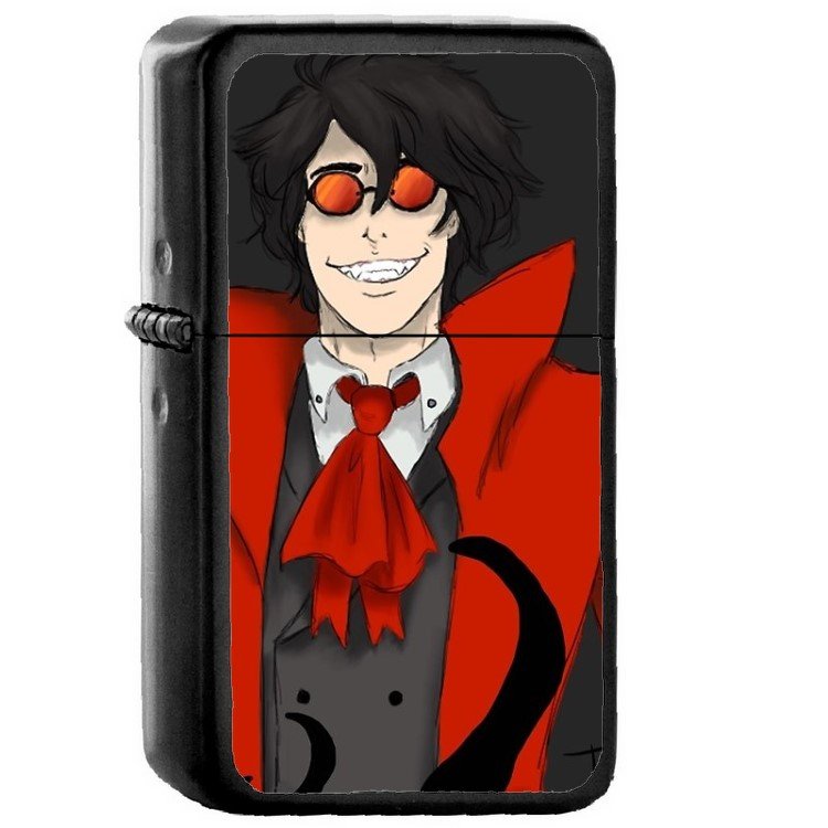 Alucard Hellsing - Oil Windproof Flip Top Black Lighters Briquet Encendedor 438