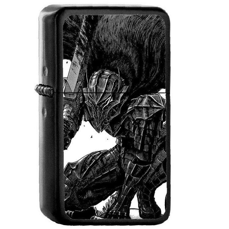 Berserk - 	Oil Windproof Flip Top Black Lighters Briquet Encendedor 206
