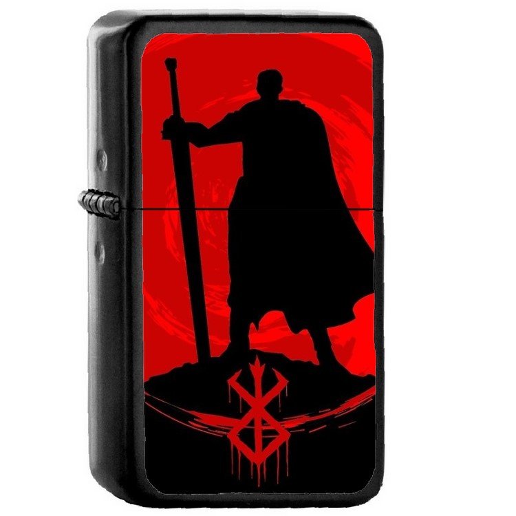 Berserk - 	Oil Windproof Flip Top Black Lighters Briquet Encendedor 211