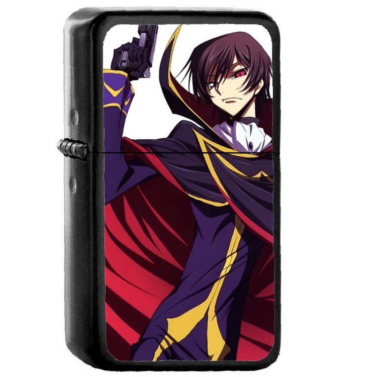 Code Geass Lamperouge Lelouch - Oil Windproof Flip Top Black Lighters Briquet Encendedor 351