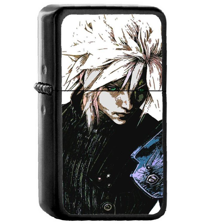 Final Fantasy VII - Oil Flip Top Black Lighters 9