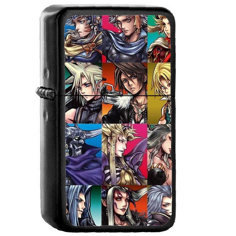 Final Fantasy VII - Oil Windproof Flip Top Black Lighters Briquet Encendedor 12