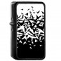 Flock - Oil Windproof Flip Top Black Lighters Briquet Encendedor 332