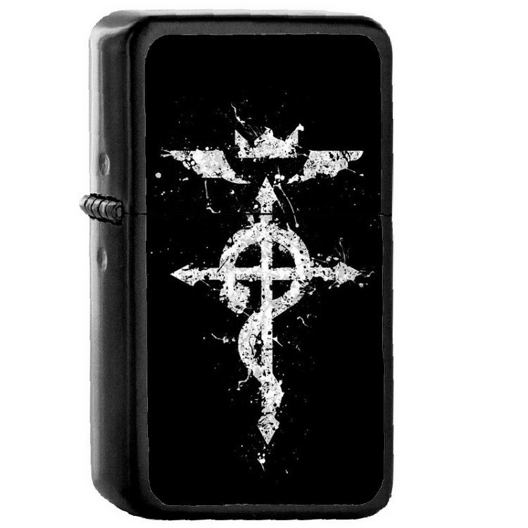 Fullmetal Alchemist - Oil Windproof Flip Top Black Lighters Briquet Encendedor 213