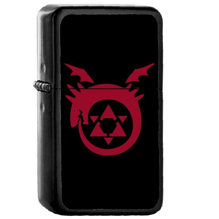 Fullmetal Alchemist - Oil Windproof Flip Top Black Lighters Briquet Encendedor 214
