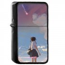 Kimi no Na wa Mitsuha - 	Oil Windproof Flip Top Black Lighters Briquet Encendedor 243