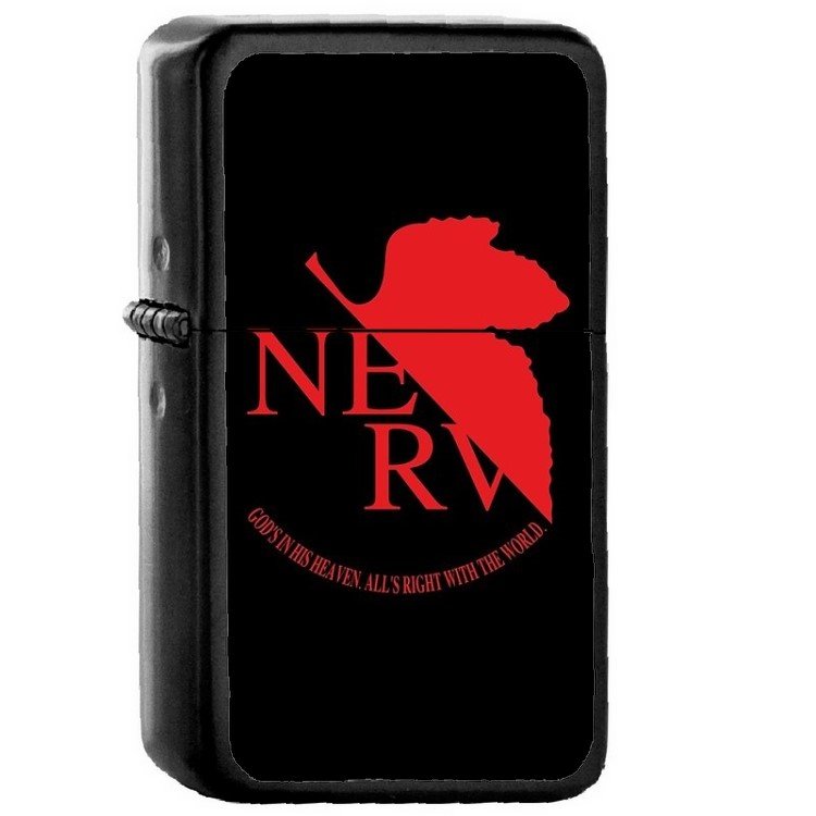 Neon Genesis Evangelion - Oil Windproof Flip Top Black Lighters Briquet