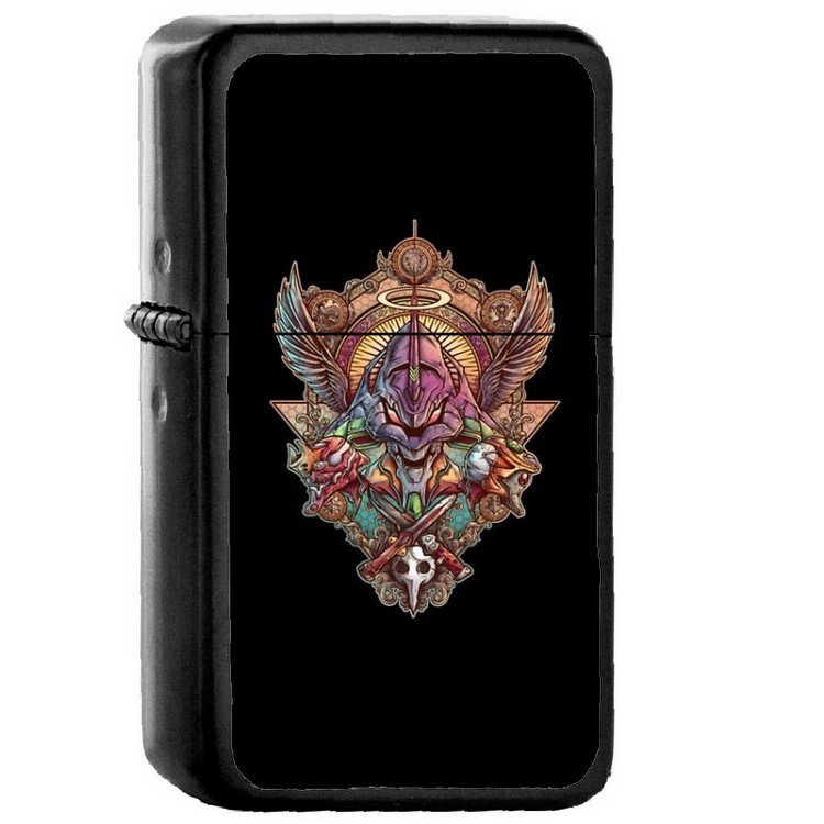 Neon Genesis Evangelion - Oil Windproof Flip Top Black Lighters Briquet Encendedor 524