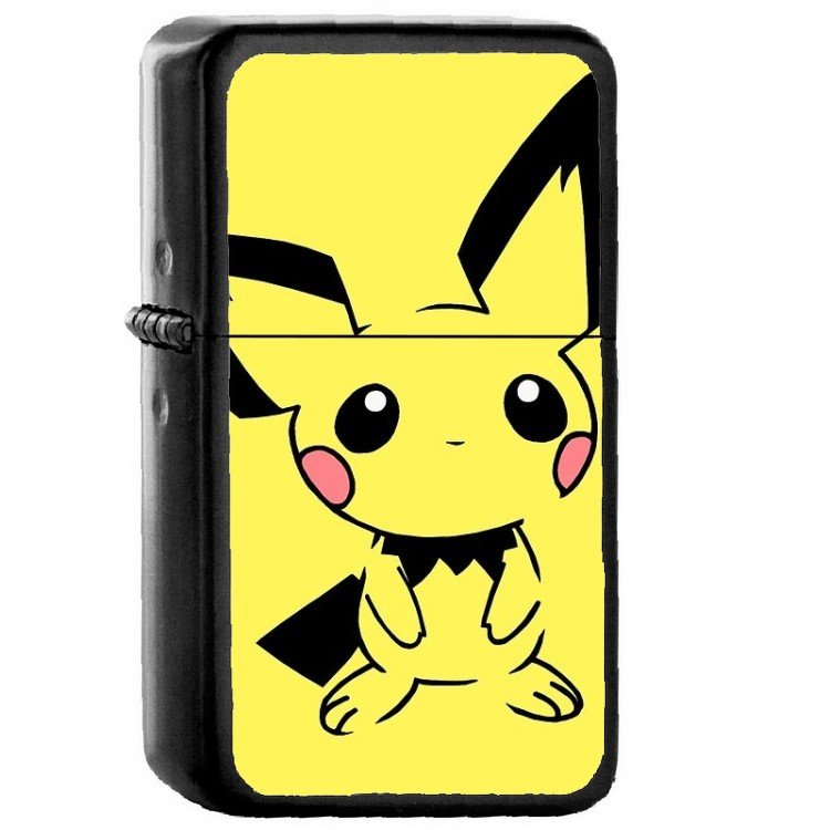 Pokemon Pkachu - Oil Windproof Flip Top Black Lighters Briquet Encendedor 44