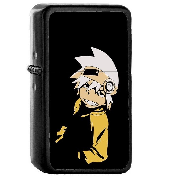 Soul Eater - 	Oil Windproof Flip Top Black Lighters Briquet Encendedor 292