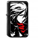 Ackerman Mikasa Attack on Titan - Oil Windproof Flip Top Black Lighters Briquet Encendedor 389