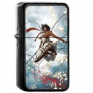 Attack on Titan - 	Oil Windproof Flip Top Black Lighters Briquet Encendedor 228