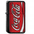 Coca Cola - Oil Windproof Flip Top Black Lighters Briquet Encendedor 65