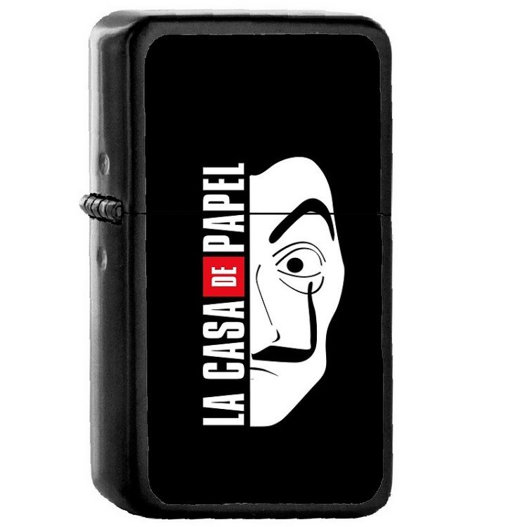 La Casa De Papel - Oil Windproof Flip Top Black Lighters Briquet Encendedor 137