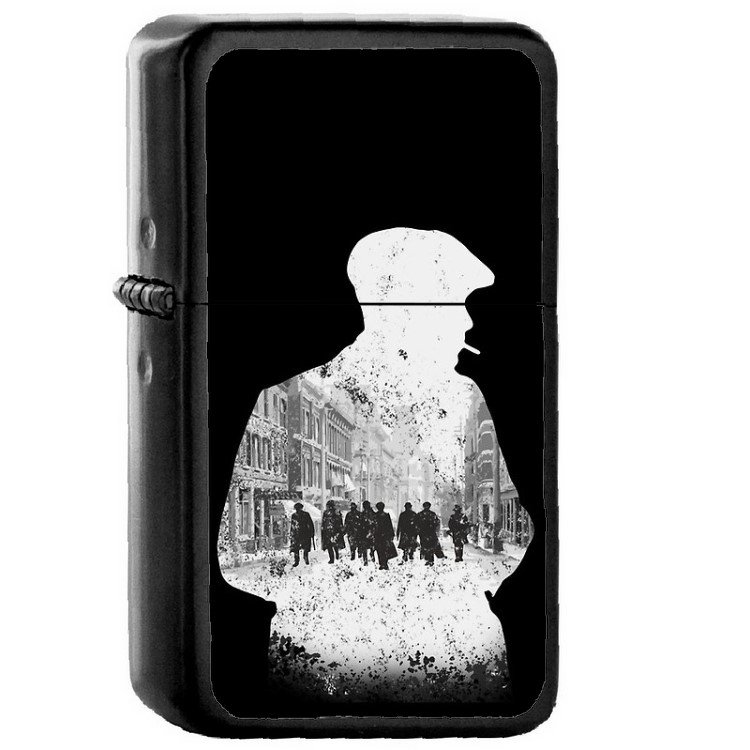 Peaky Blinders - 	Oil Windproof Flip Top Black Lighters Briquet Encendedor 200