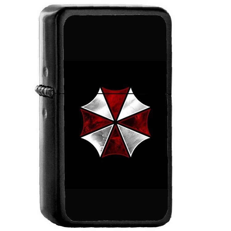 Resident Evil - 	Oil Windproof Flip Top Black Lighters Briquet Encendedor 20
