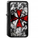 Resident Evil - 	Oil Windproof Flip Top Black Lighters Briquet Encendedor 21