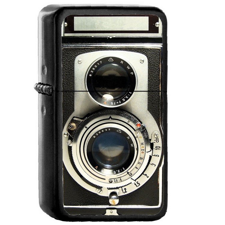Retro Camera - Oil Windproof Flip Top Black Lighters Briquet Encendedor 69