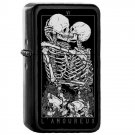 Skull - Oil Windproof Flip Top Black Lighters Briquet Encendedor 45