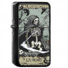 Skull - Oil Windproof Flip Top Black Lighters Briquet Encendedor 48