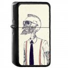 Skull - Oil Windproof Flip Top Black Lighters Briquet Encendedor 50
