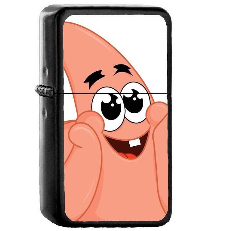 Spongebob Patrick - Oil Windproof Flip Top Black Lighters Briquet Encendedor 120