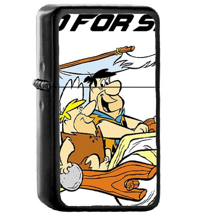 The Flintstones - Oil Windproof Flip Top Black Lighters Briquet Encendedor 190