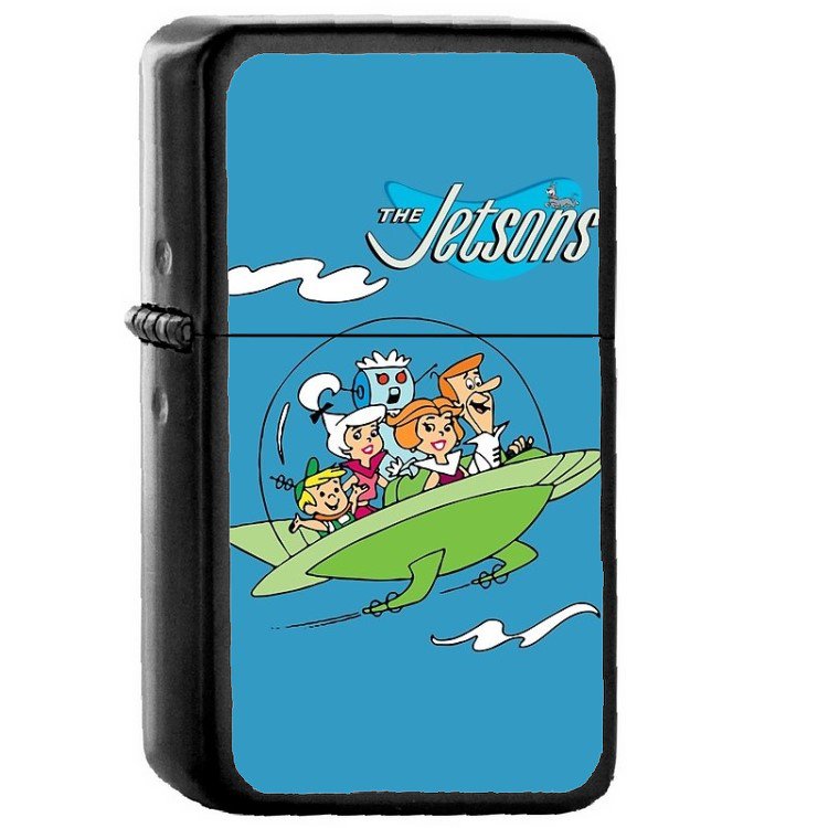 The Jetsons - Oil Windproof Flip Top Black Lighters Briquet Encendedor 192