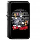 Tom and Jerry - Oil Windproof Flip Top Black Lighters Briquet Encendedor 195