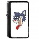 Tom and Jerry - Oil Windproof Flip Top Black Lighters Briquet Encendedor 198