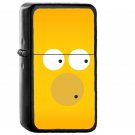 Homer Simpson Illust Minimal Art - Oil Windproof Black Lighters Briquet Encendedor