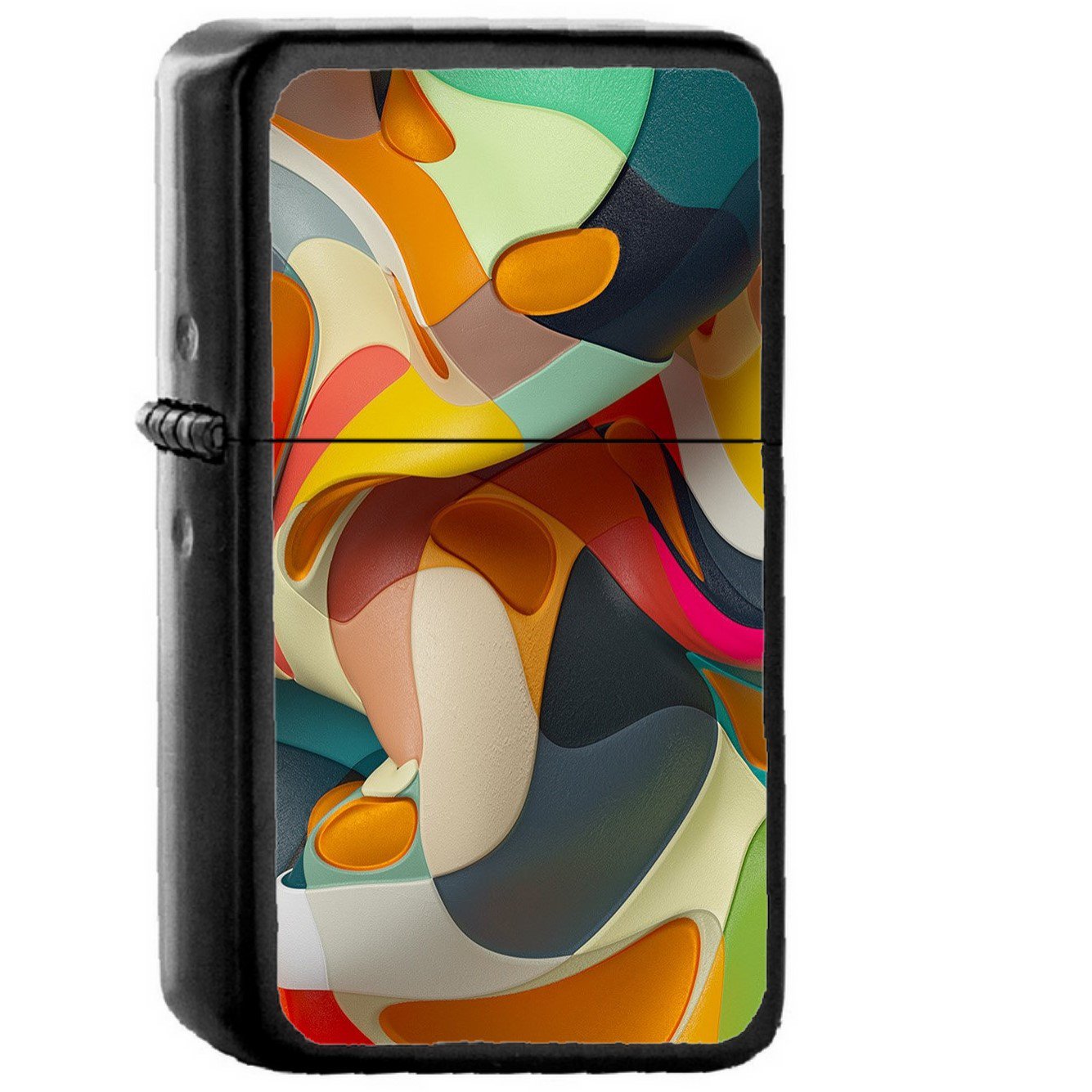3d Abstract Color Dannyivan - Oil Windproof Black Lighters Briquet Encendedor