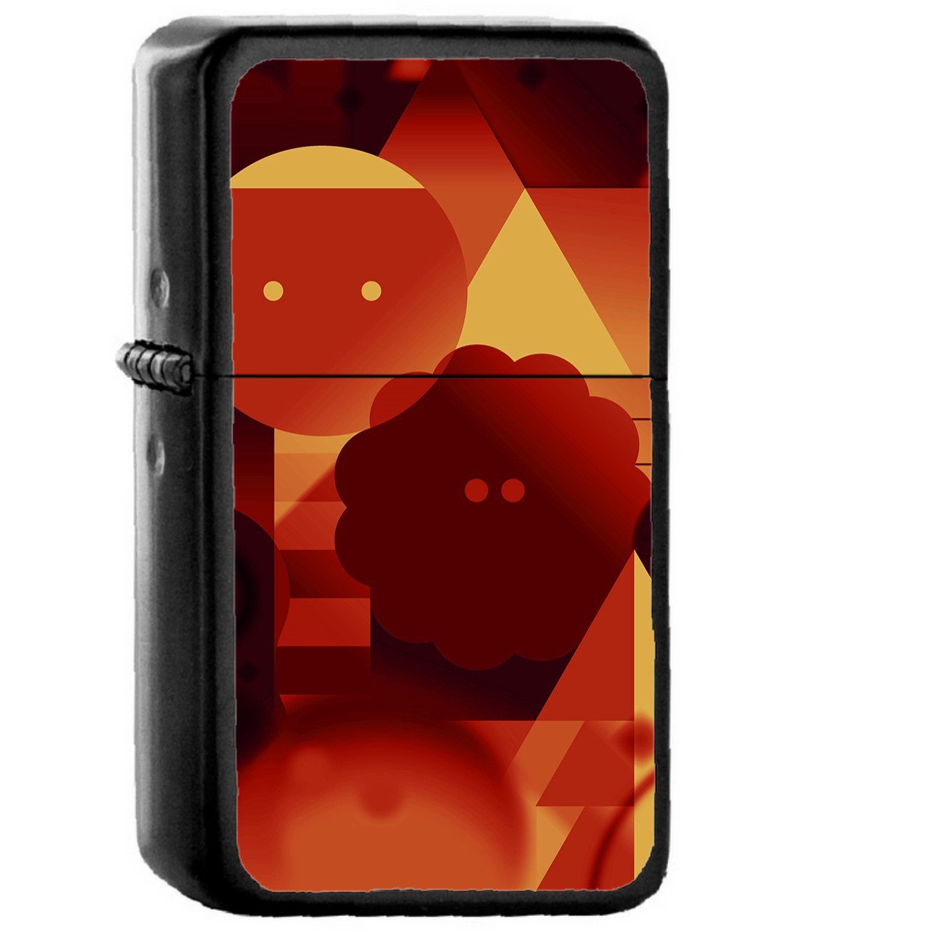 Android Blue Red - Oil Windproof Black Lighters Briquet Encendedor