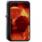 Android Blue Red - Oil Windproof Black Lighters Briquet Encendedor