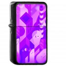 Android Lollipop Lg Purple Cute Illust - Oil Windproof Black Lighters Briquet Encendedor