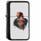 Ape Illust Minimal Art By Garillu - Oil Windproof Black Lighters Briquet Encendedor