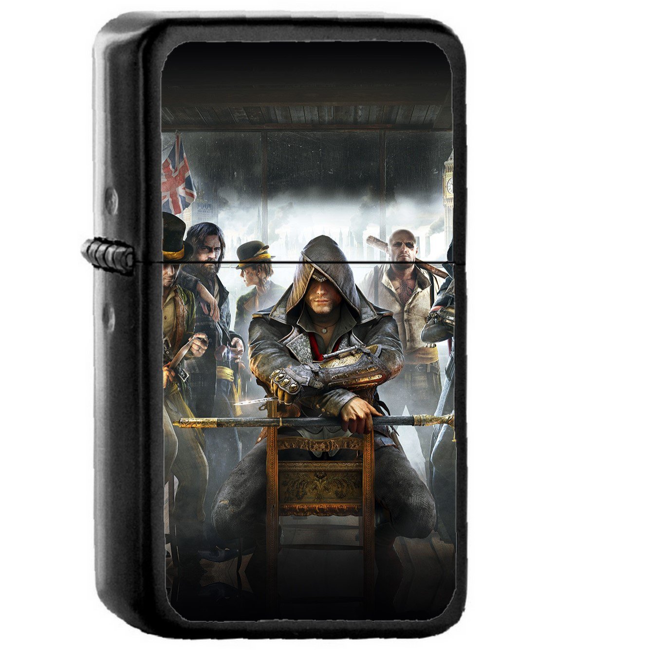 Assasins Creed Game Art Illust - Oil Windproof Black Lighters Briquet Encendedor