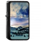Aurora Star Sky Snow Night Mountain Winter Nature - Oil Windproof Black Lighters Briquet Encendedor
