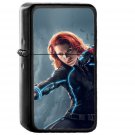 Avengers Age Of Ultron Black Widow Hero Film - Oil Windproof Black Lighters Briquet Encendedor