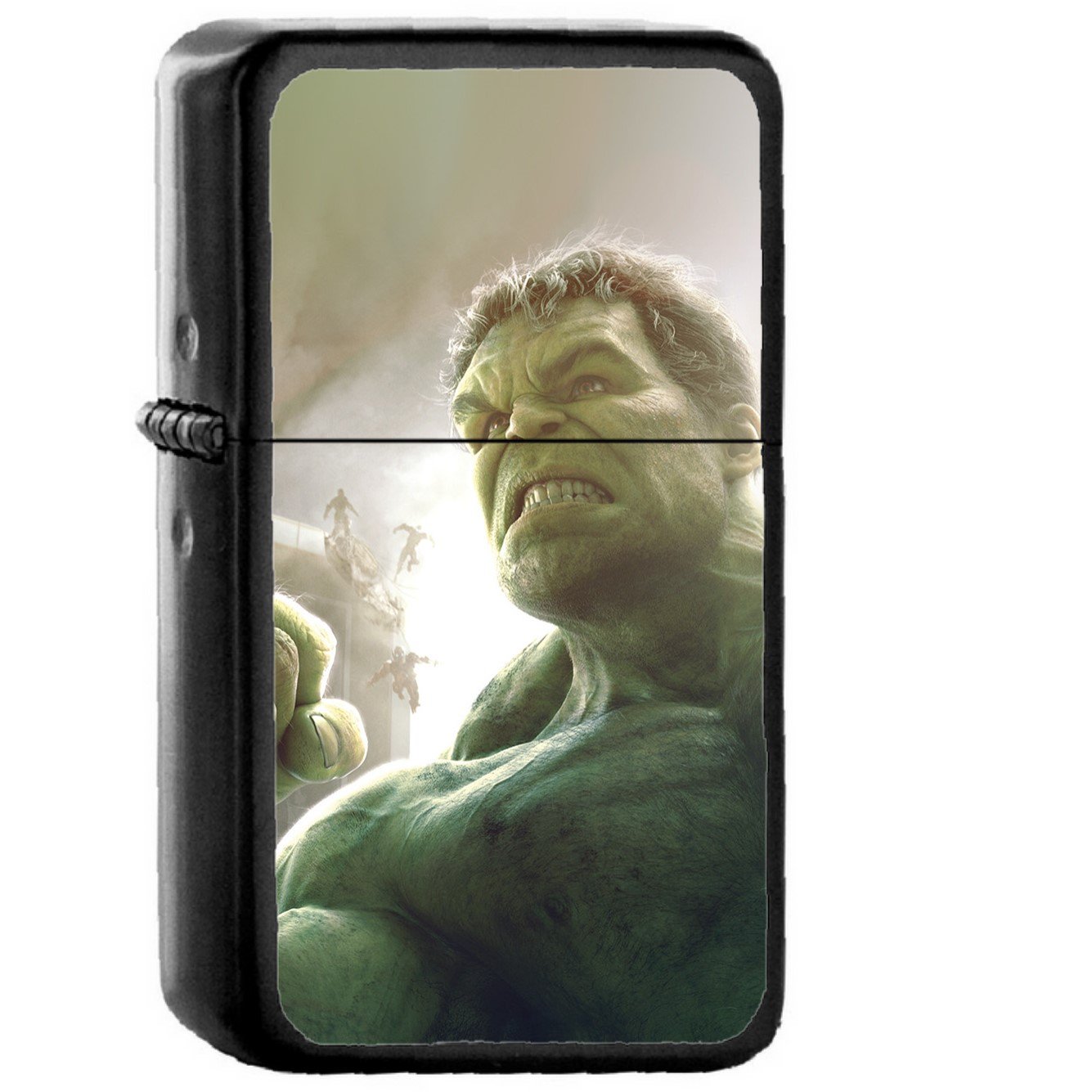 Avengers Age Of Ultron Hulk Hero Art Oil Windproof Black Lighters