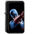Avengers Captain America Illust Art Portrait - Oil Windproof Black Lighters Briquet Encendedor